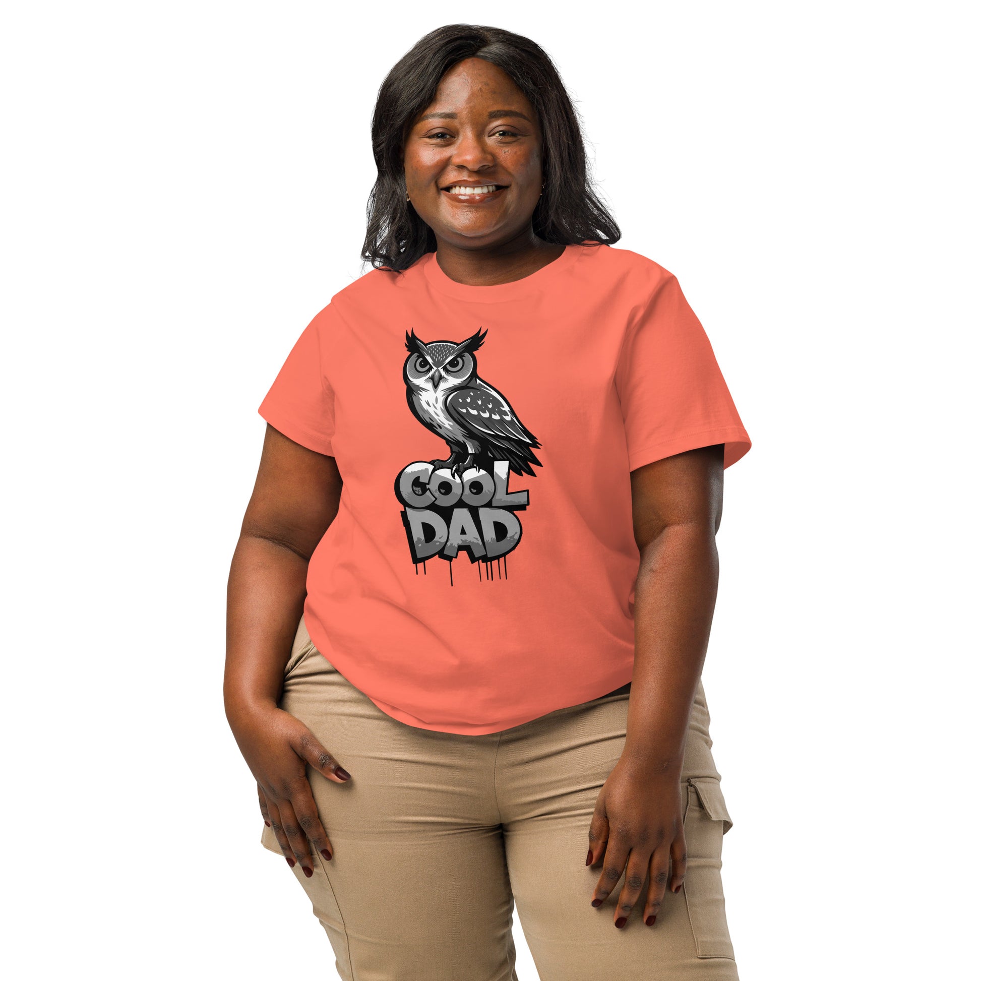 Women’s Organic Ribbed Neck T-Shirt – Sustainable Father’s Day Gift for Owl & Nature Lovers | Dudeily Dudeily