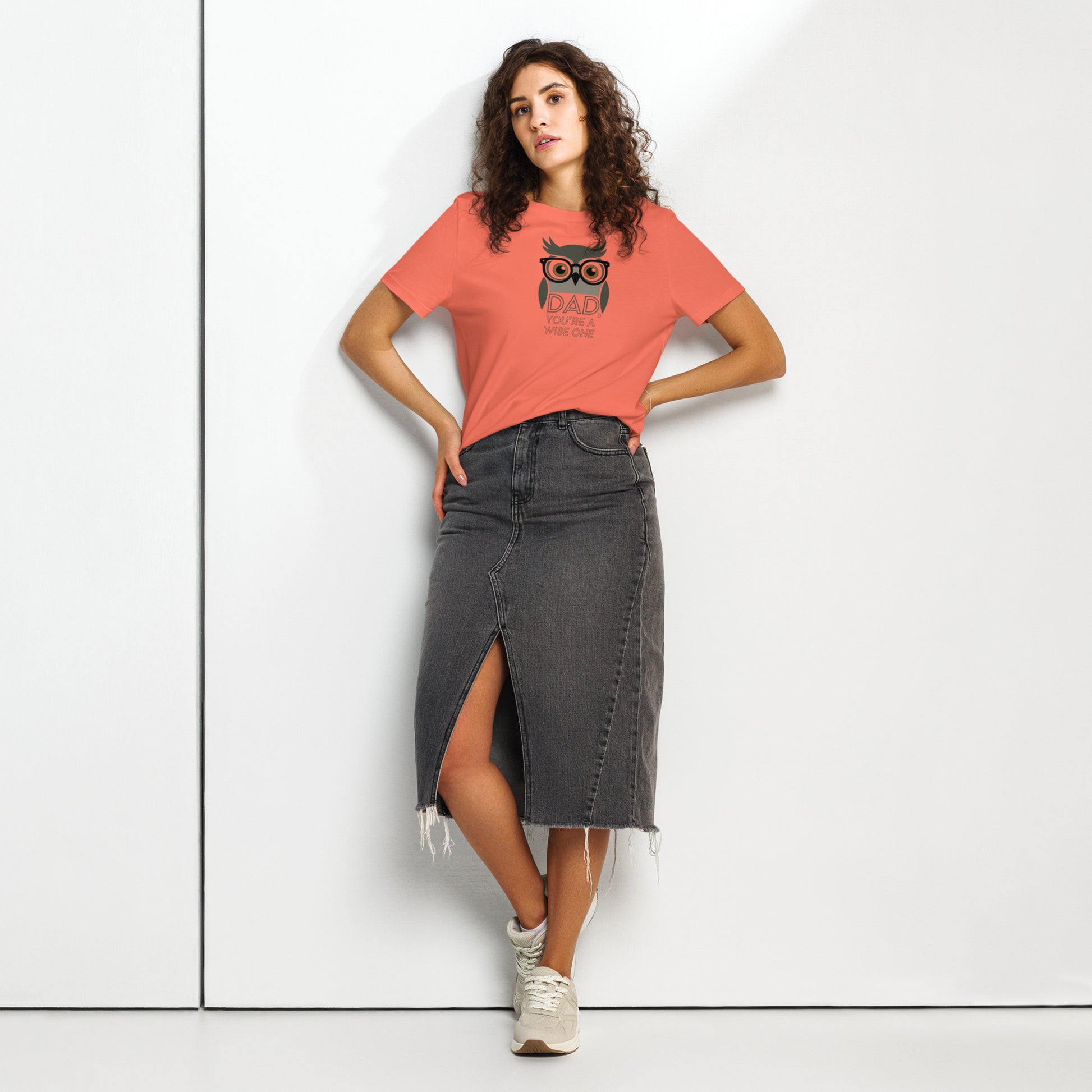 Women’s Organic Ribbed Neck T-Shirt –Owl Themed Eco-Friendly, Sustainable Fashion by Dudeily Dudeily