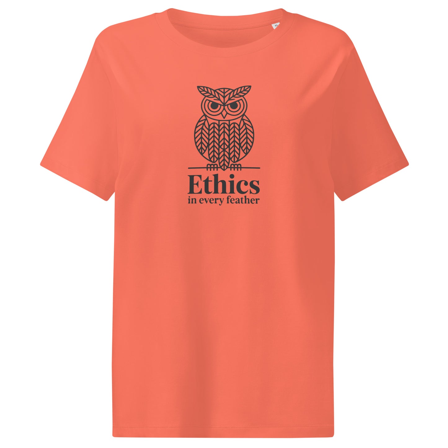 Unisex Staple Eco T-Shirt: 'Ethics in Every Feather' | Sustainable Owl Fashion USA Dudeily
