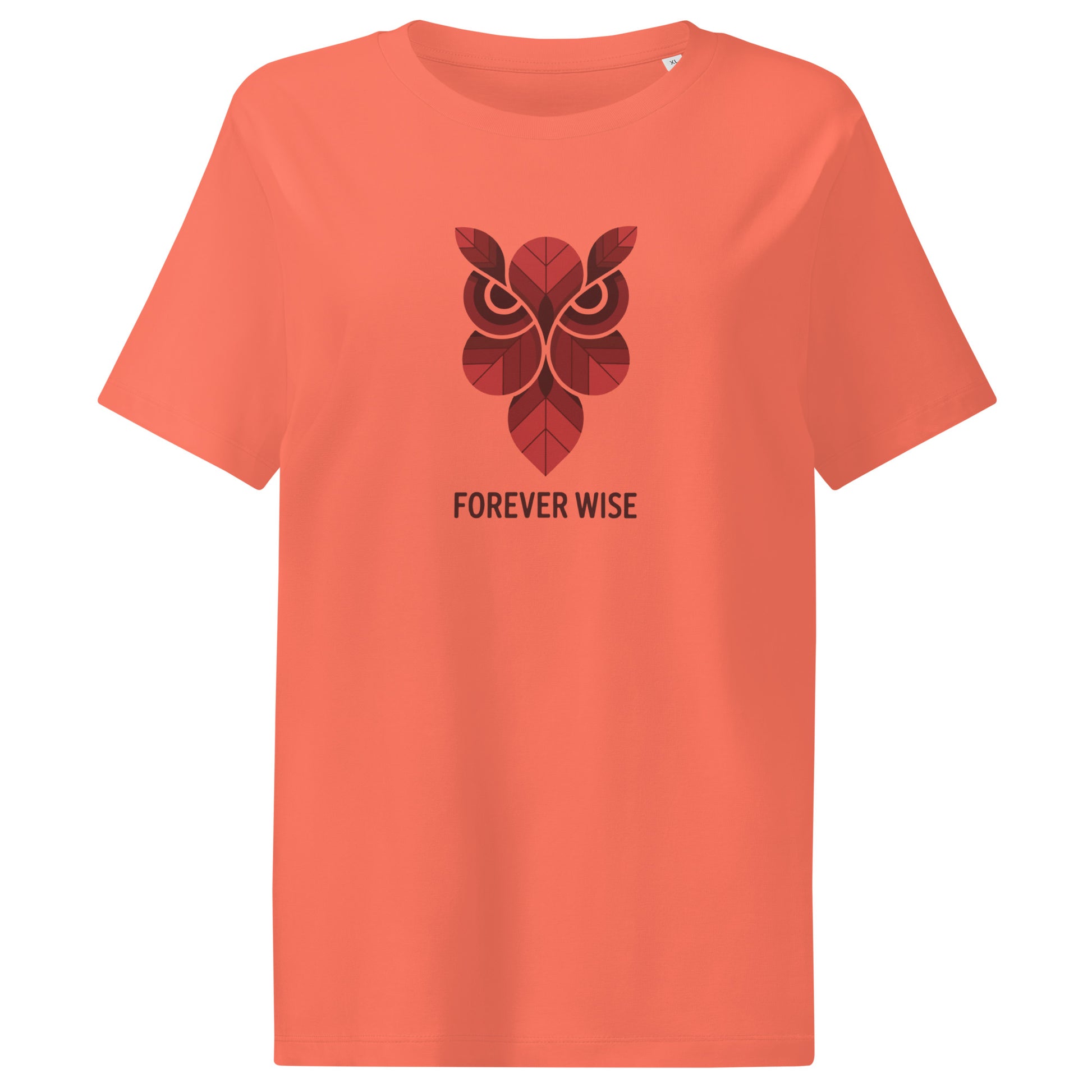 Women’s Organic Ribbed Neck T-Shirt: 'Forever Wise' | Eco-Friendly Owl Apparel USA Dudeily