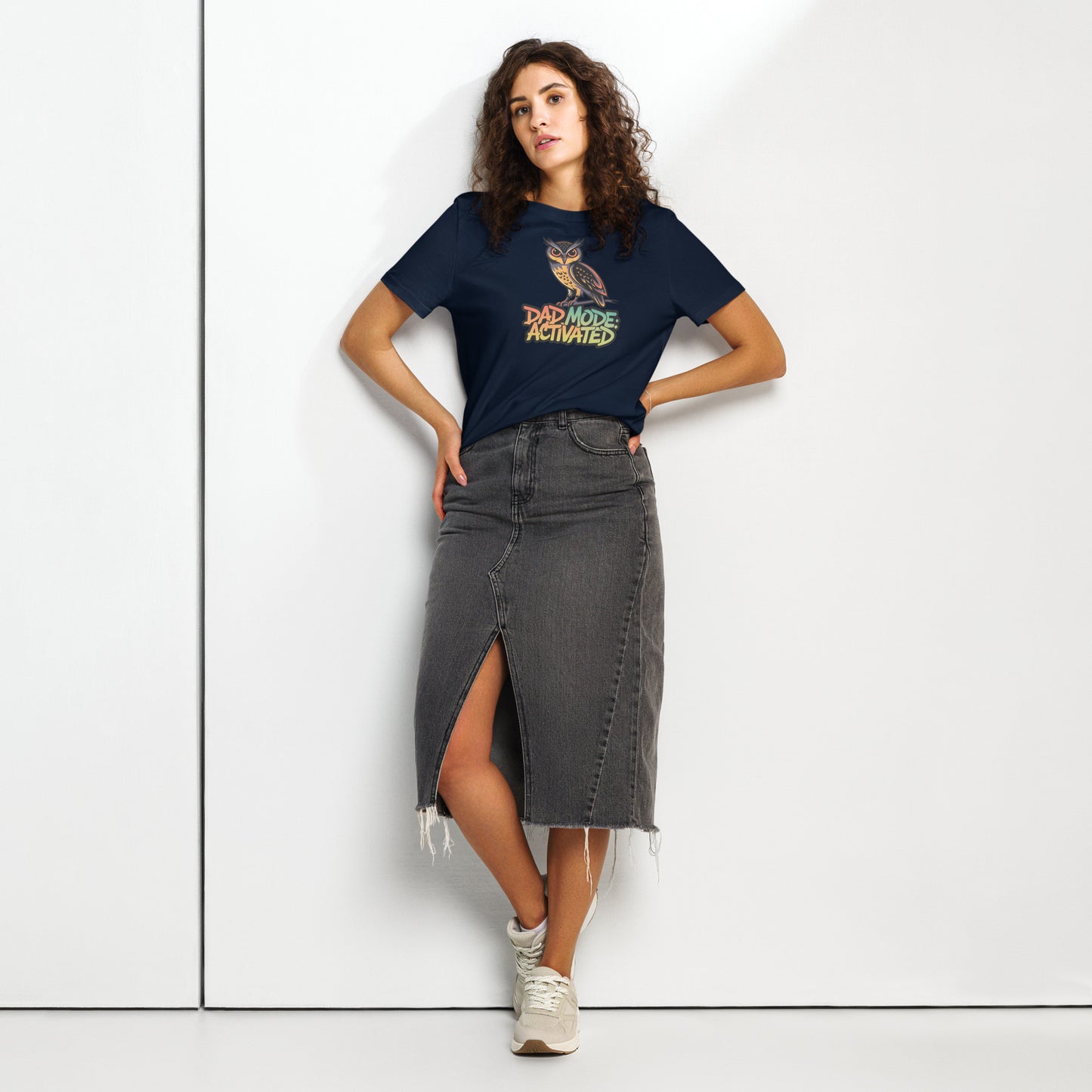 Women’s Organic Ribbed Neck T-Shirt – Owl-Themed Sustainable Fashion for Nature Lovers | Dudeily Dudeily