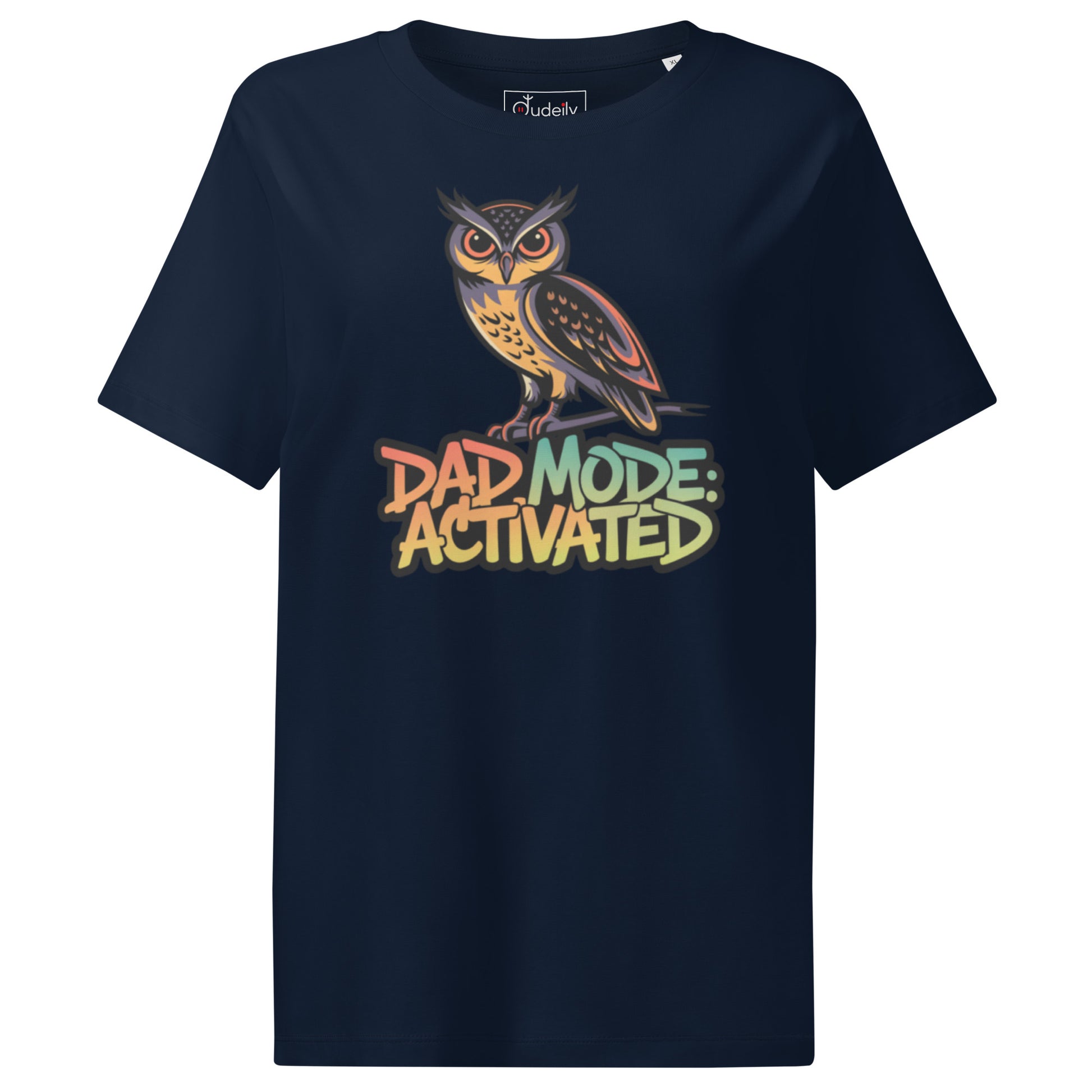 Women’s Organic Ribbed Neck T-Shirt – Owl-Themed Sustainable Fashion for Nature Lovers | Dudeily Dudeily