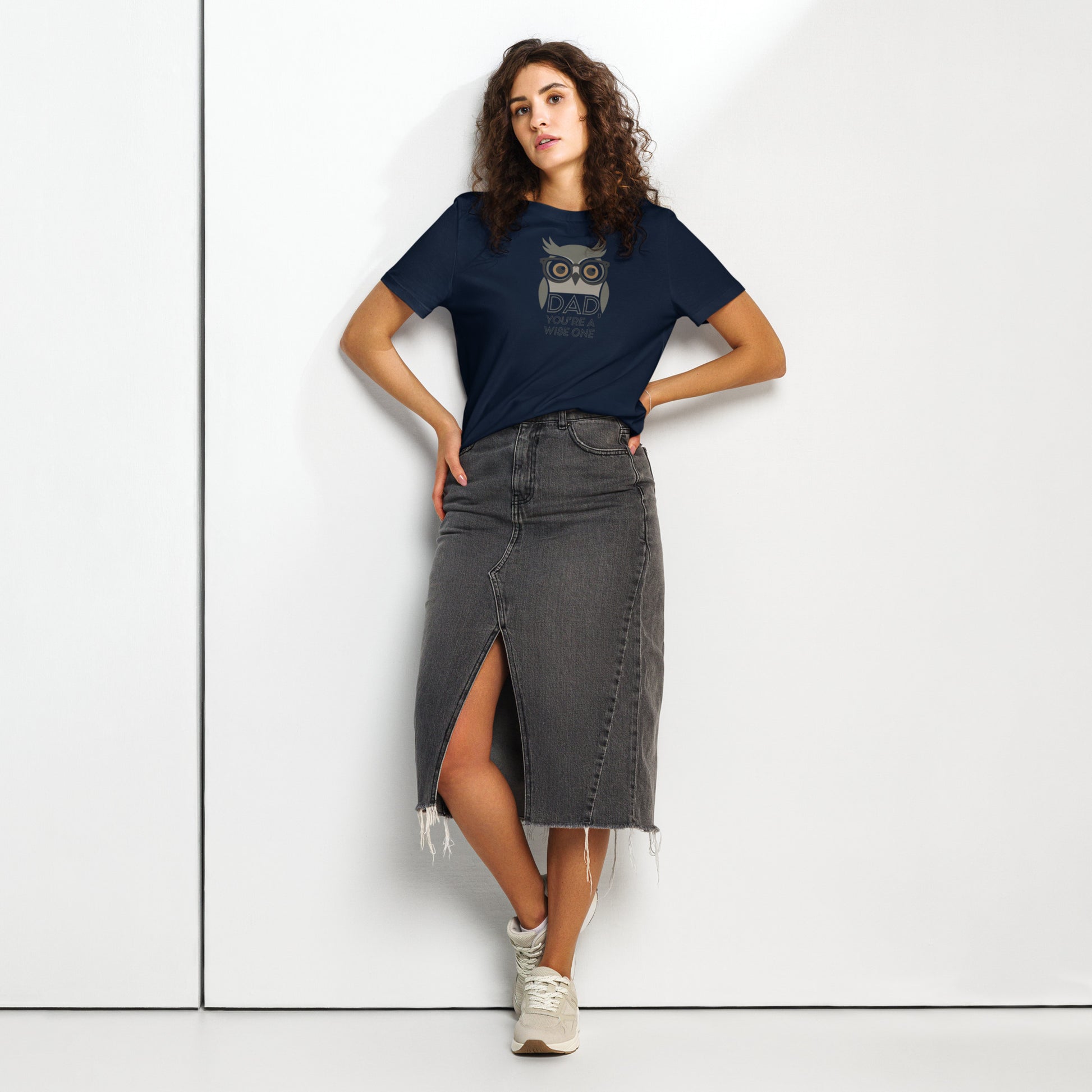 Women’s Organic Ribbed Neck T-Shirt –Owl Themed Eco-Friendly, Sustainable Fashion by Dudeily Dudeily
