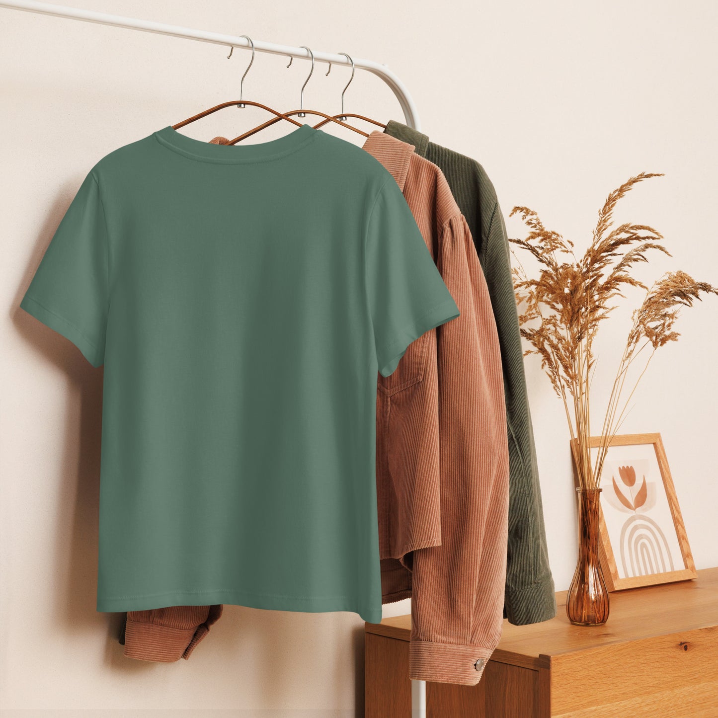 OwlGrace Women’s Organic Ribbed Neck T-Shirt – Sustainable Fashion USA | Family Day Edition Dudeily