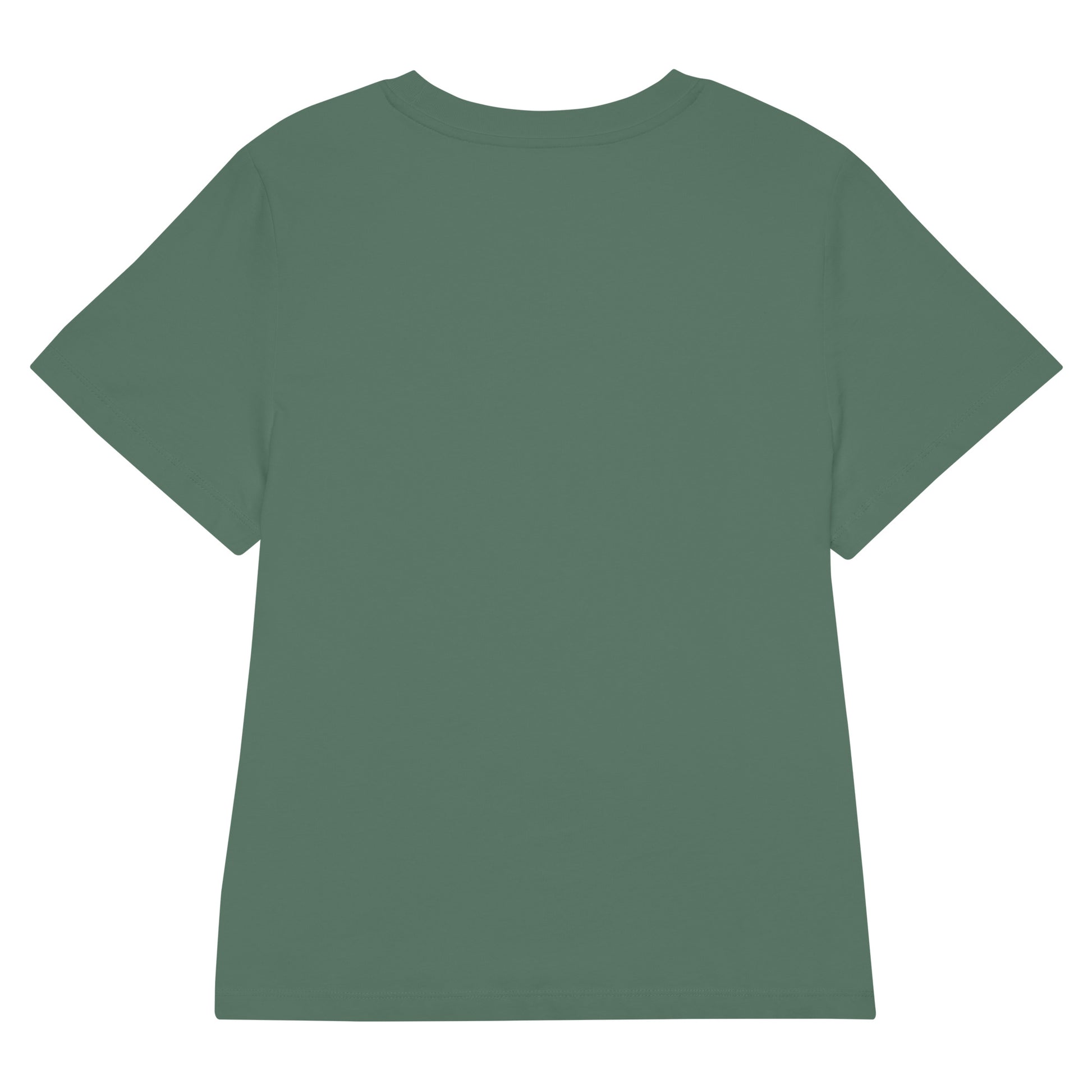 Eco-Friendly Owl Clothing Embroidered Women’s Organic Ribbed Neck T-Shirt "Awaken Gently" Green Bay Dudeily
