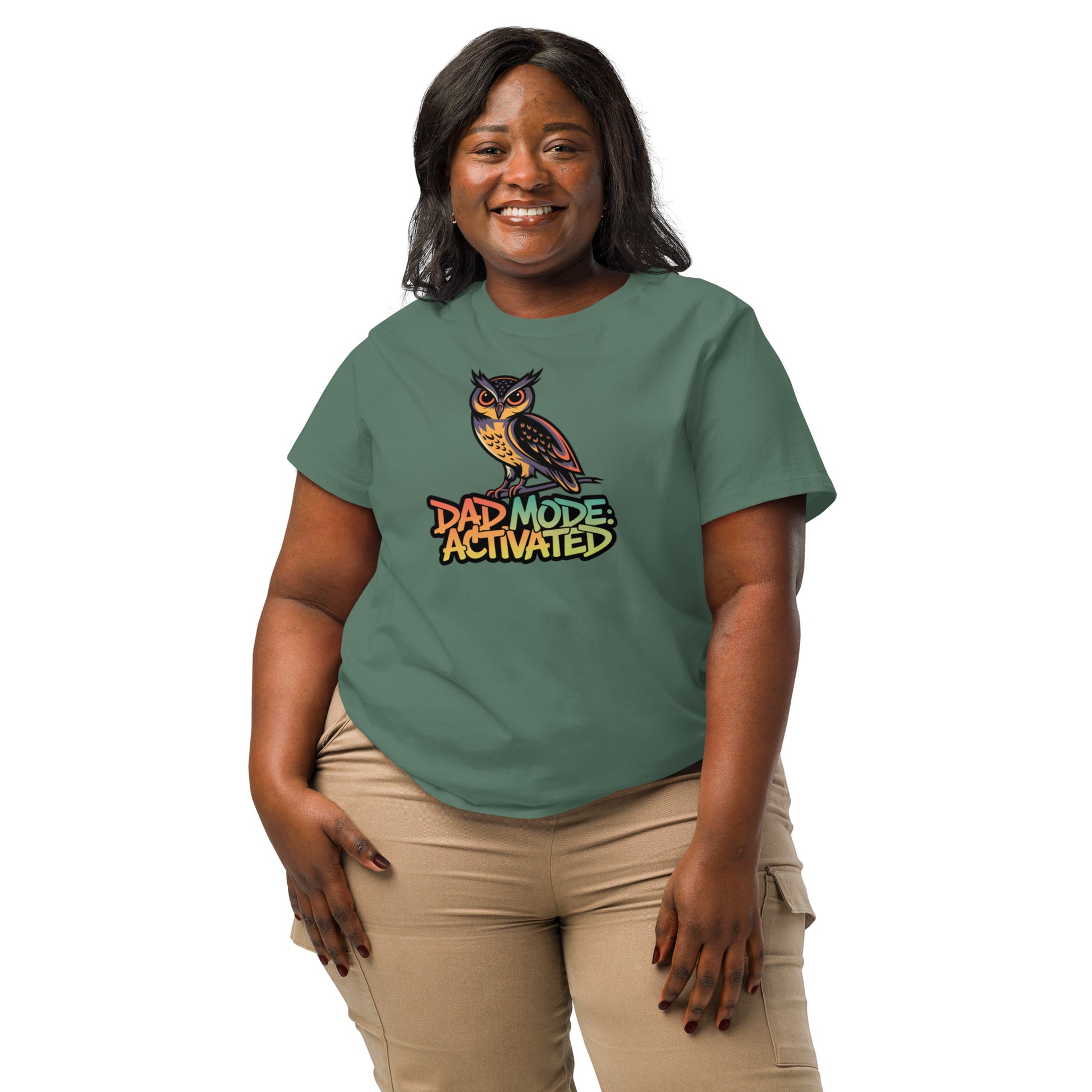 Women’s Organic Ribbed Neck T-Shirt – Owl-Themed Sustainable Fashion for Nature Lovers | Dudeily Dudeily
