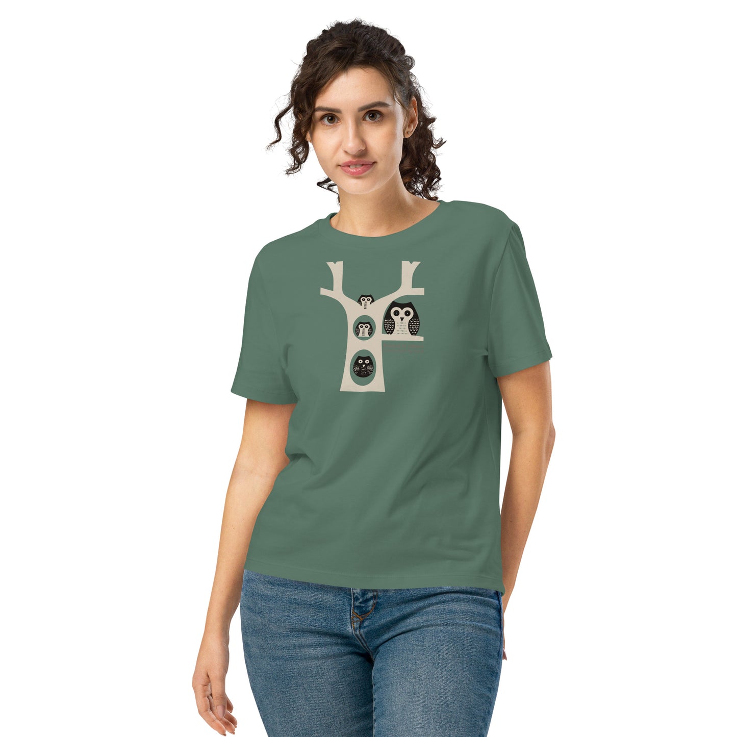 OwlGrace Women’s Organic Ribbed Neck T-Shirt – Sustainable Fashion USA | Family Day Edition Green Bay Dudeily