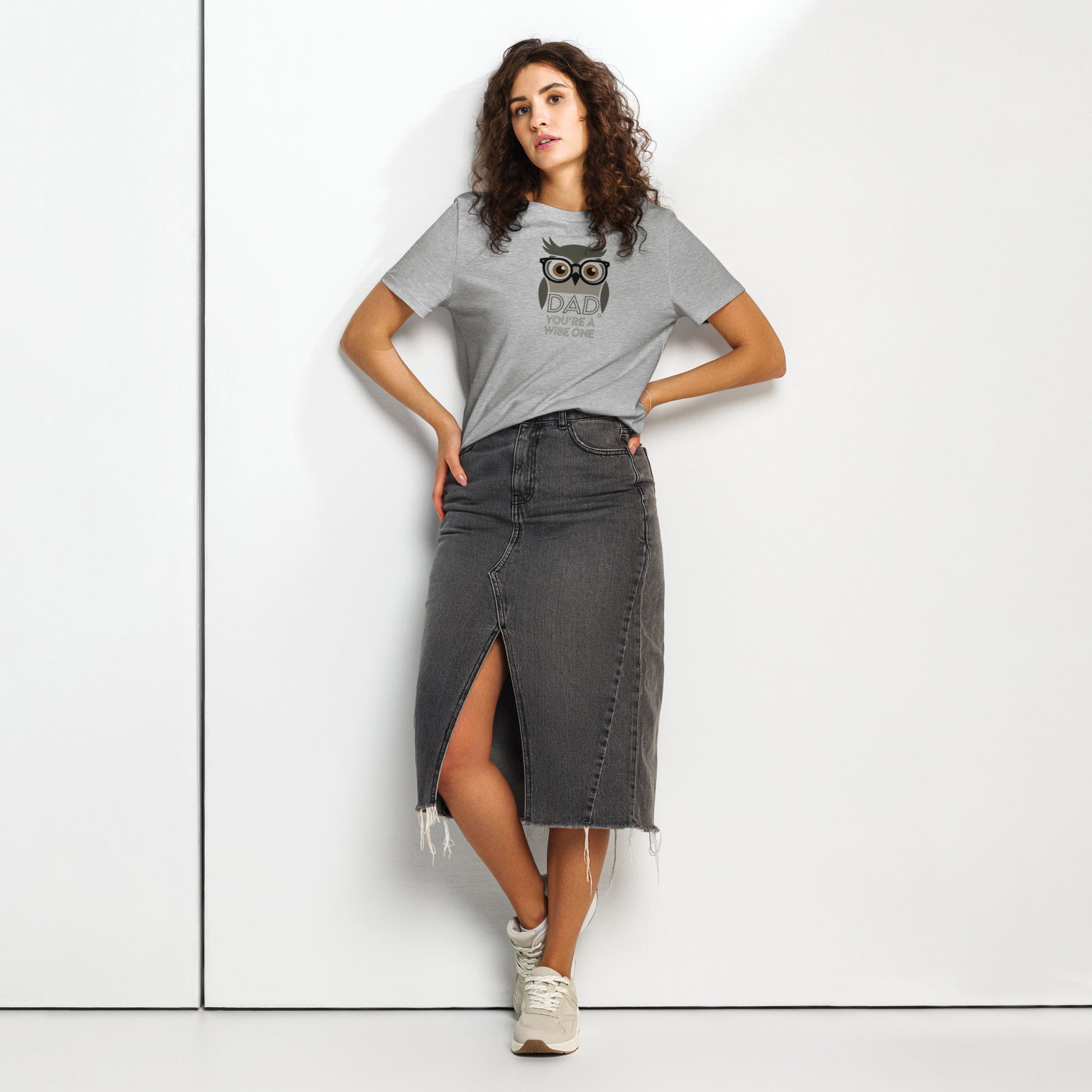 Women’s Organic Ribbed Neck T-Shirt –Owl Themed Eco-Friendly, Sustainable Fashion by Dudeily Dudeily
