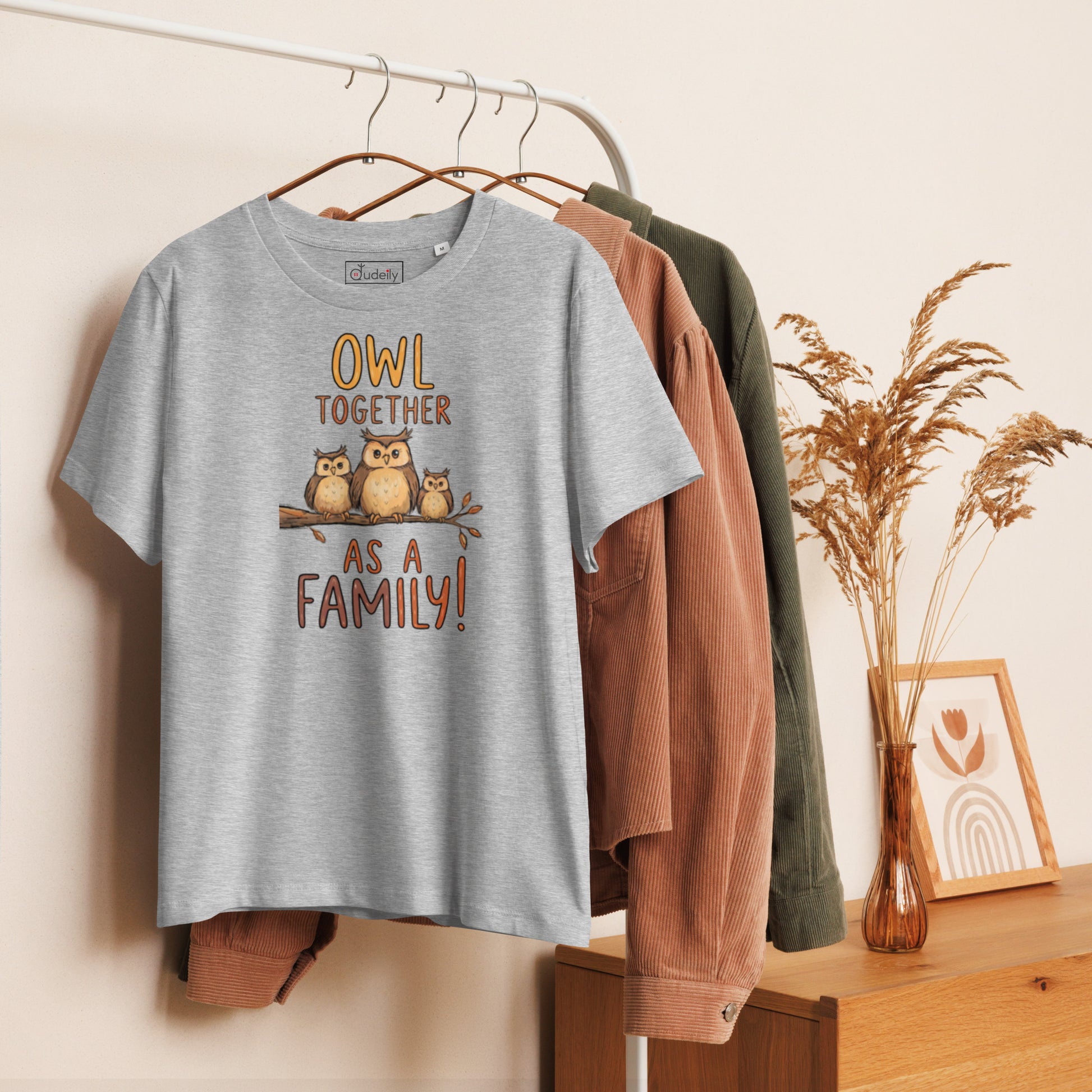 Women’s Ribbed Neck T-Shirt – OwlChic Sustainable Fashion for Effortless Family Day Style Dudeily