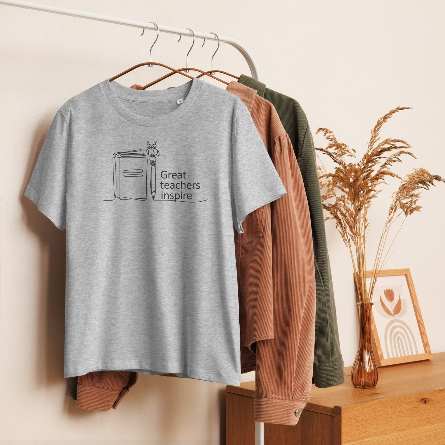 Women’s organic ribbed neck t-shirt Dudeily