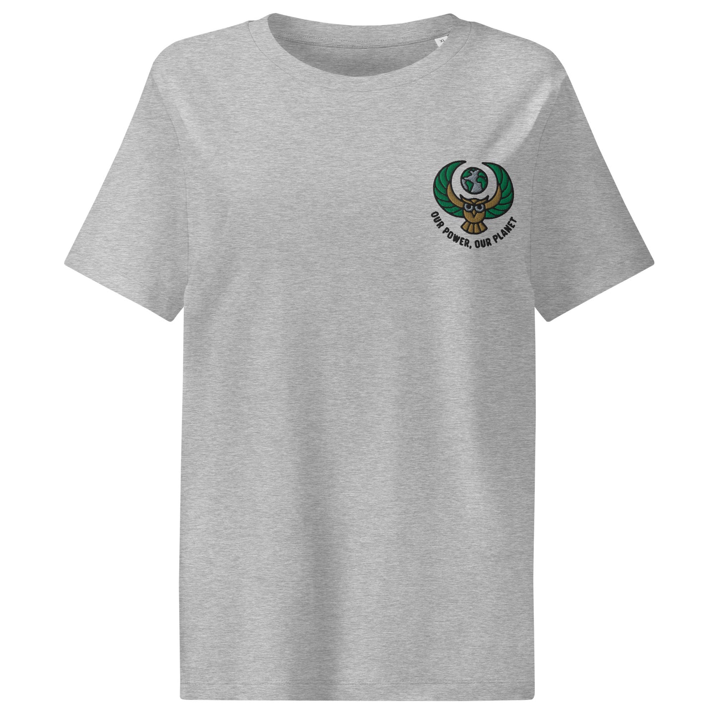 Women’s organic ribbed neck t-shirt Heather Grey Dudeily