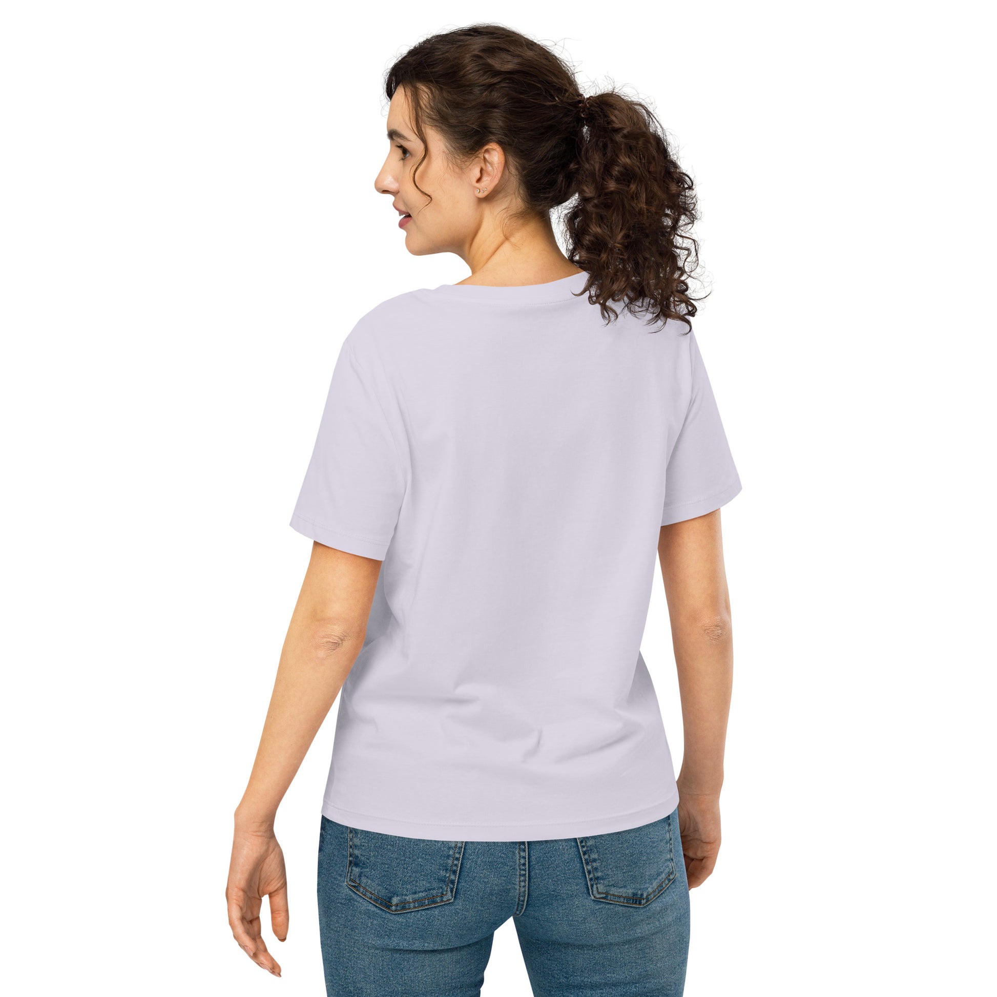 Eco-Friendly Owl Clothing Embroidered Women’s Organic Ribbed Neck T-Shirt "Grow With Care" Dudeily