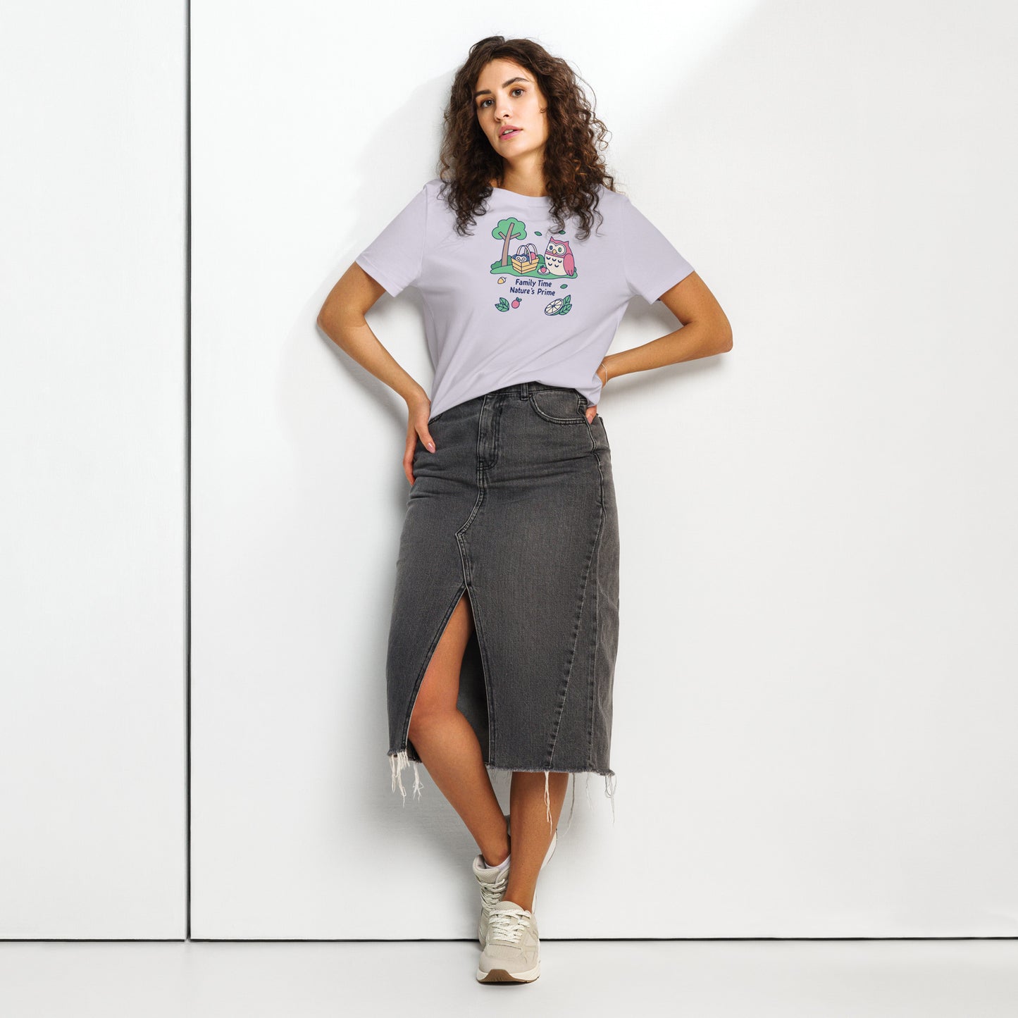 Women’s Organic Ribbed Neck T-Shirt – OwlGrace Sustainable Fashion for Family Day Style Dudeily