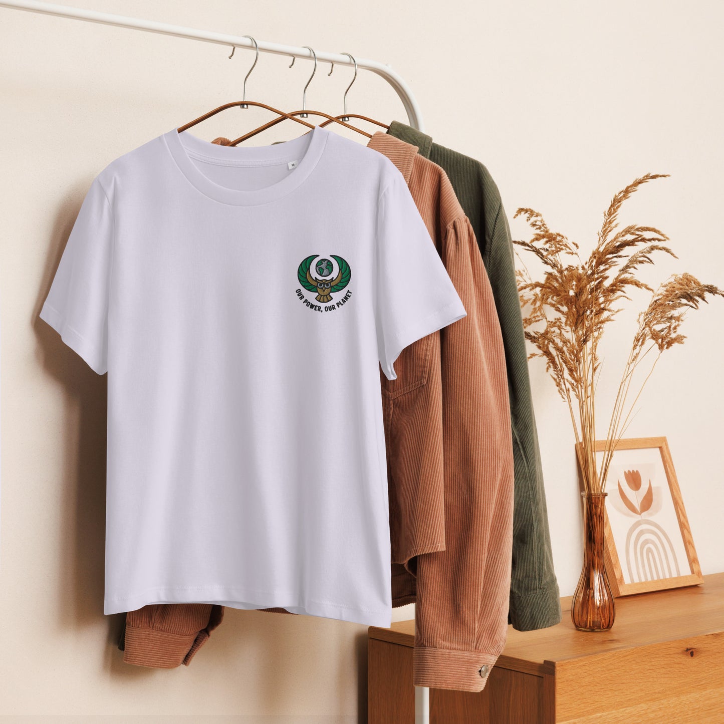 Women’s organic ribbed neck t-shirt Dudeily