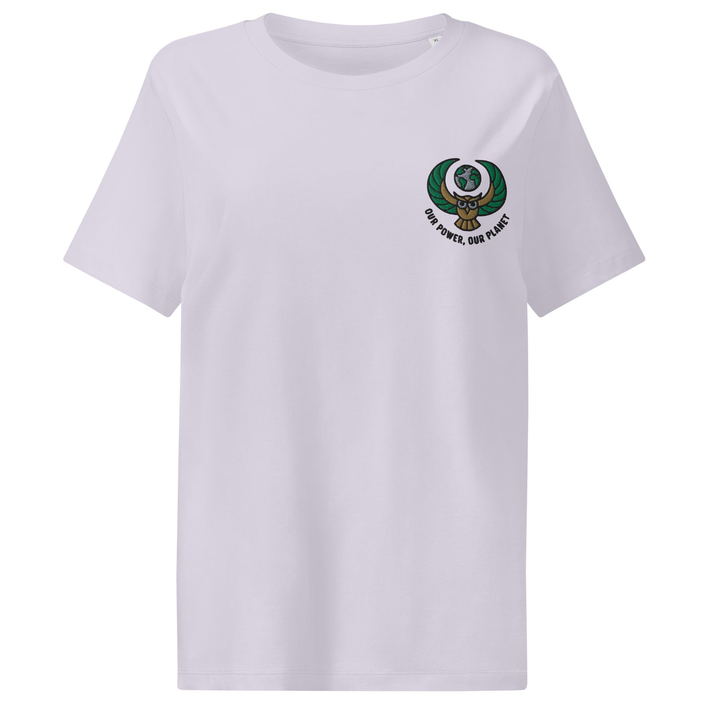 Women’s organic ribbed neck t-shirt Lavender Dudeily