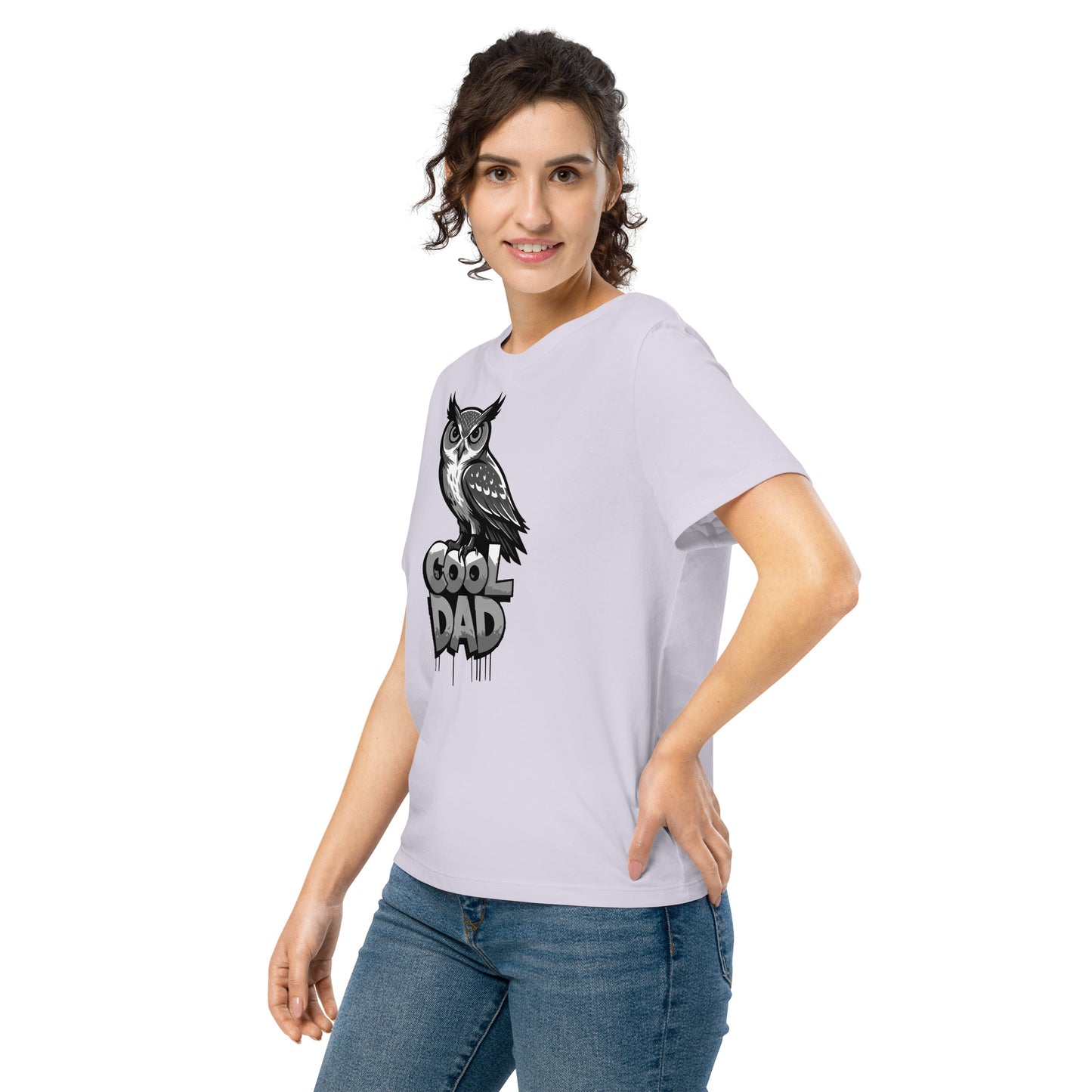 Women’s Organic Ribbed Neck T-Shirt – Sustainable Father’s Day Gift for Owl & Nature Lovers | Dudeily Dudeily