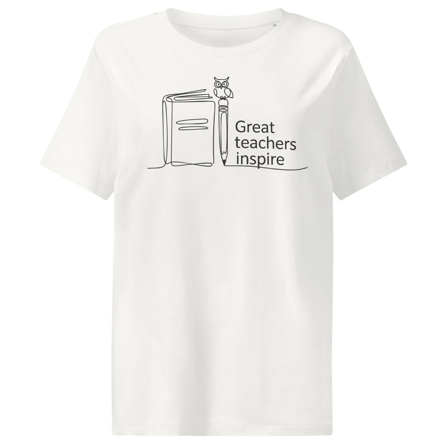 Women’s organic ribbed neck t-shirt Off White Dudeily