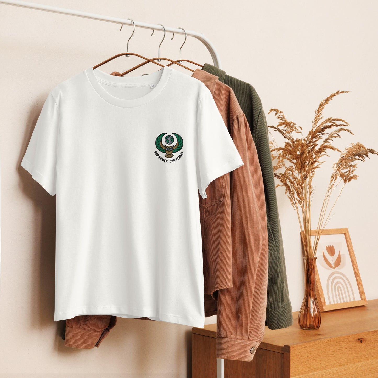 Women’s organic ribbed neck t-shirt Dudeily