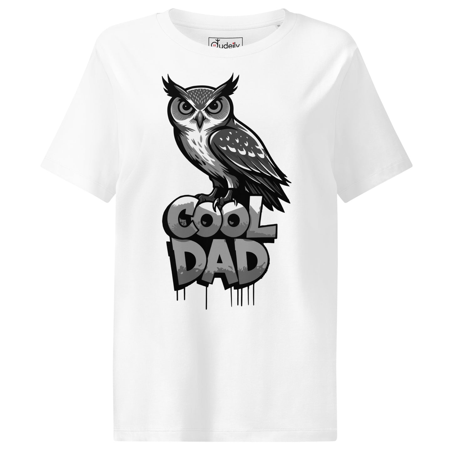 Women’s Organic Ribbed Neck T-Shirt – Sustainable Father’s Day Gift for Owl & Nature Lovers | Dudeily Dudeily