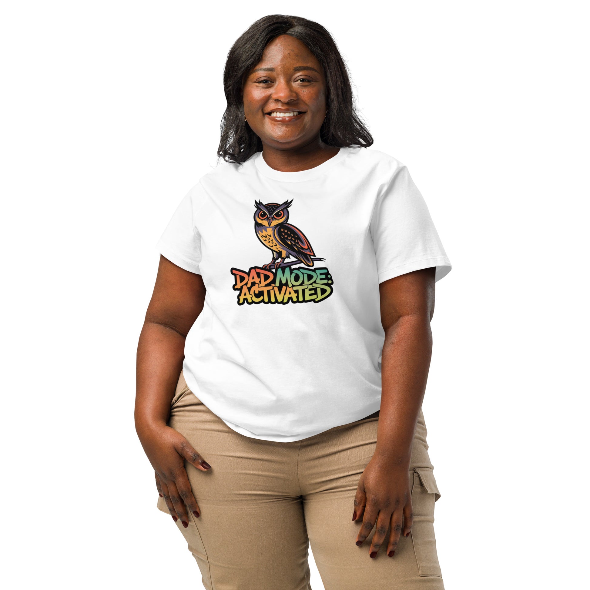 Women’s Organic Ribbed Neck T-Shirt – Owl-Themed Sustainable Fashion for Nature Lovers | Dudeily Dudeily