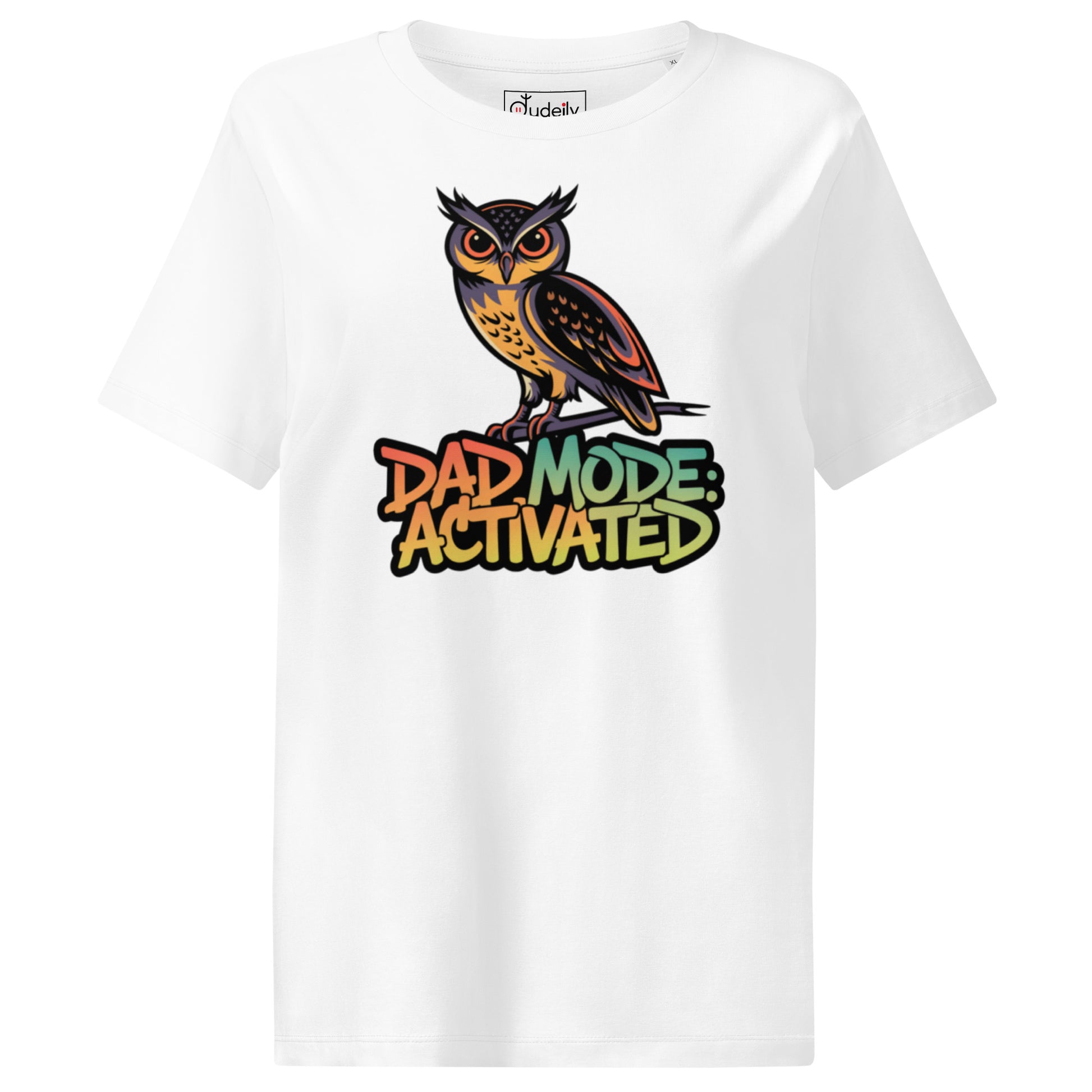 Women’s Organic Ribbed Neck T-Shirt – Owl-Themed Sustainable Fashion for Nature Lovers | Dudeily Dudeily