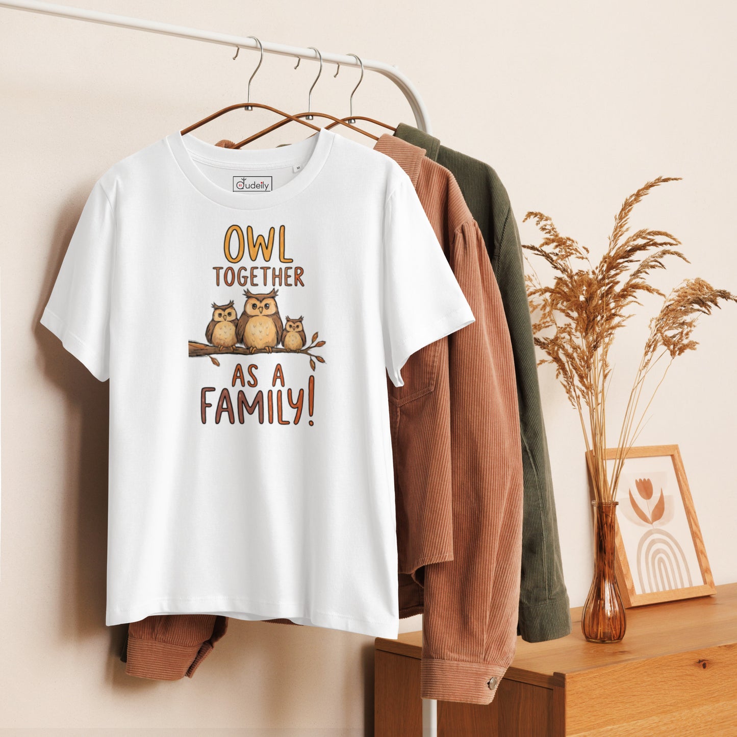 Women’s Ribbed Neck T-Shirt – OwlChic Sustainable Fashion for Effortless Family Day Style Dudeily