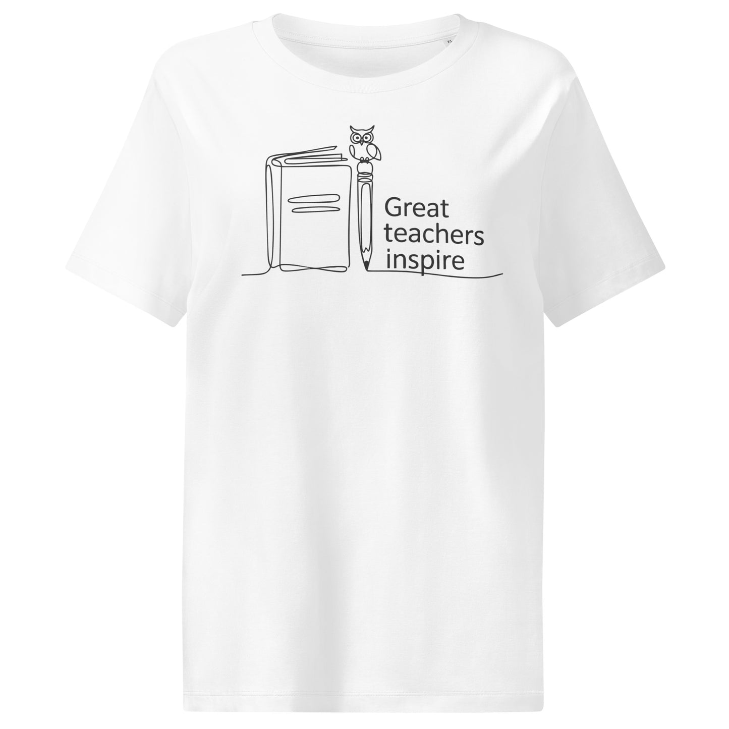 Women’s organic ribbed neck t-shirt White Dudeily