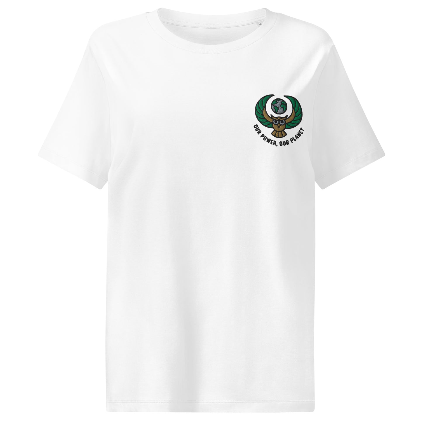 Women’s organic ribbed neck t-shirt White Dudeily